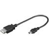 Goobay Cavo USB Icoc Musb Af 002 Black 0,2m ICOC MUSB AF 002