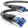Csl-Computer Csl - Cavo Di Rete Cat.8 40 Gbit, 7,5 M, In Cotone, Cavo Patch Lan, Cavo Dati Rj45, Cavo Ethernet Cat 8 Gigabit {Nero 10,0 M Nero}