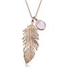 Elli Collana con Pendente da Donna in Argento 925 con Quarzo Rosa