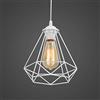 MAXDUYU Lampada a Sospensione Vintage Industriale,bianca,diametro 20cm,adatto per lampadine LED E27,selezionabile in bianco e nero,per soggiorno,sala da pranzo,taverna