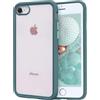 zelaxy Custodia Trasparente Case Compatibile per iPhone SE 2022 iPhone SE Iphone 7 Iphone 8 Cover Posteriore Rigida Antiurto Leggera con Bordi in Silicone + Protezione dello Schermo-Grigio