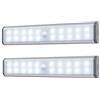 MOSTON Luci per cabinet con sensore di movimento, 20 LED wireless sotto armadio con batteria ricaricabile incorporata, luci di notte magnetiche fisse ovunque per armadio armadio da cucina (2 pack)