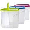 Kigima Contenitore per alimenti muesli cornflakes barattolo grande 5,7 litri, set da 3 (Verde/Blu/Rosa)