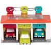 Battat - Garage con 3 macchinine - Giocattolo con combinazione di forme e colori con set di chiavi e 3 macchinine - Per bambini dai 2 anni+ (5 Pezzi)