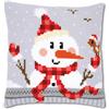 VERVACO Kit Cuscino Punto Croce PUPAZZO DI NEVE Set Ricamo Principianti Cuscini Gobelin Decorativi ca. 40 x 40 cm Accessori Per Lavoretti Creativi DIY Casa Decor Hobby Adulti Cross Stitch