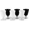 Excelsa 63024 Set 6 Calici, Bianco e Nero