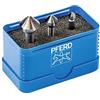 PFERD HSS-E Co5 - Set di 3 punte per svasatura, 90°, Ø 6,3-16,5 mm, DIN 335 C | 25202155 - per svasare viti a 90°
