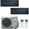 DAIKIN CONDIZIONATORE DAIKIN STYLISH NEW REAL BLACKWOOD DUAL SPLIT 7000+7000 BTU INVERTER R32 2MXM40M A+++ WIFI