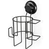 Compactor BESTLOCK Black Porta Asciugacapelli Nero, 17x13x23 cm, Chrome 24H con Ventosa, Dimensione L
