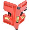 Aqbau Livella a bolla per pali magnetica pieghevole - 3 bolle, 188 mm | Forma angolare ed elastico per lavorare comodamente a mani libere