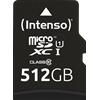Intenso 512GB Scheda microSDXC Intenso Class 10 UHS-I Premium [3423493]