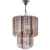 Cristalleria Murano Bliss - Lampadario Quadriedri Multicolor - Vintage Design