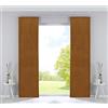 Gardinenbox Milano 203571-2 - Set di 2 tende oscuranti a pannello, in velluto, oscuranti, aste di contrappeso, senape, altezza x larghezza: 245 x 60 cm