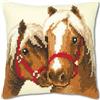 VERVACO Kit Cuscino Punto Croce Amicizia del Cavallo Set Ricamo Principianti Cuscini Gobelin Decorativi ca. 40 x 40 cm Accessori per Lavoretti Creativi DIY Casa Decor Hobby Adulti Cross Stitch