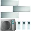 DAIKIN CONDIZIONATORE DAIKIN STYLISH NEW TOTAL SILVER TRIAL SPLIT 7000+7000+9000 BTU INVERTER R32 3MXM52N A+++ WIFI