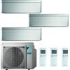DAIKIN CONDIZIONATORE DAIKIN STYLISH NEW TOTAL SILVER TRIAL SPLIT 7000+12000+12000 BTU INVERTER R32 3MXM52N A+++ WIFI