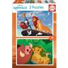 Educa - Puzzle di cartone con 48 pezzi per bambini | The Lion King. Set di 2 puzzle da 48 pezzi ciascuno. Misura: 28 x 20 cm. A partire dai 3 anni (18629)