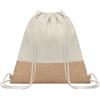 Sacca in twill di cotone 160 g/m² con dettaglio in Juta 38 x 41 cm personalizzate o neutre
