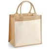 Westford Mill Shopper personalizzate in juta e cotone Debby 30x30x19 cm personalizzate o neutre