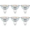 DiCUNO Lampadina LED MR16 GU5.3 5W, Non dimmerabile, Lampadine LED spot, Equivalente alogeno 50W, 440LM, Bianco caldo 2700K, AC/DC 12V, angolo del fascio di 120 °, 6 Pezzi