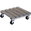 Wagner Carrello per Piante Vintage 29 x 29 x 8,5 cm I Carrello per Fiori per Interni ed Esterni I Portavaso in Legno di conifere, Rigato, Grigio, con Ruote I Portata 150 kg I Fatto in UE - 20085401