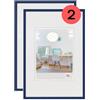 walther designPortafoto blu 40 x 50 cm confezione doppia, cornice in plastica New Lifestyle KV050LD