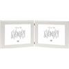 Deknudt Frames S41VF1-H2H -10.0X15.0 - Cornice portafoto Doppia, in Formato Orizzontale, Colore Bianco 19,4 x 15,1 x 1,6 cm