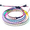 BTF-LIGHTING WS2812E Fili in lega ECO RGB 5050SMD Indirizzabile individualmente 1m 144 Pixel/m PCB nero flessibile Full Color LED Pixel Strip Dream Color IP30 Non impermeabile Progetti fai-da-te DC5V