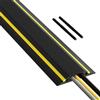 D-Line FC83H Canalina Pavimento, Canalette Elettriche, Passacavi Calpestabile, Passacavo a Pavimento - Cavità per cavi = 30mm (Larghezza) x 10mm (Altezza) - 1,8m Lunghezza - Nero e Giallo