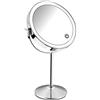 Micacorn Specchio Trucco con Luci, Specchio Ingrandito 1X7X Ricaricabile USB Bifacciale Specchio per Il Trucco Rotazione di 360 Gradi Specchio da Tavolo con Luminosità del Touch Screen Regolabile