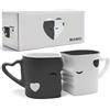 MIAMIO - Set di tazze da caffè in ceramica baci (grigio)
