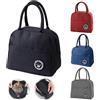 ZoneYan Piccola Borsa Termica Porta Pranzo, Borsa del Pranzo, Piccola Borsa Termica, Borsa Frigo Pranzo Piccola, Pranzo Al Sacco Isolato Sacchetto, Applicare per Ufficio/Picnic (Black)