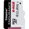 Kingston 64GB Scheda MicroSD Kingston High Endurance UHS-I U1 KIN [SDCE/64GB]