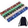 AUSTOR 6 lati Dadi Set da Gioco (Sacchetto Libero) 5 Perla Colore 50 Pezzi Dadi Arrotondati