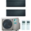 DAIKIN CONDIZIONATORE DAIKIN STYLISH NEW REAL BLACKWOOD DUAL SPLIT 7000+12000 BTU INVERTER R32 2MXM50M A+++ WIFI