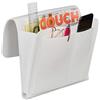 Relaxdays Tasca Portaoggetti da Letto, 5 Scomparti da Appendere, Portatelecomandi Divano, Organizer in Feltro, Bianco