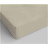 Italian Bed Linen Lenzuolo Sotto con Angoli Singolo, Microfibra, Made in Italy, Lenzuola 90x200 con angolo 35cm, Tortora