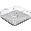 Guzzini Copriformaggio Quadrato Gocce, Grigio Cielo, 25.5 x 25.5 x h11.5 cm
