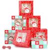 wordmouk 12 pezzi Natale Scatole Regalo, Scatole per biscotti di Natale Scatole regalo per cupcake Scatole per dolci da forno Scatola per caramelle al cioccolato per le vacanze Festa del compleanno