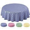 Home Direct Tovaglia in Tela Cerata plastificata Rotonda 140cm Blu