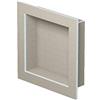 LUX ELEMENTS Doccia a parete pronta da piastrellare, 40,6 x 40,6 cm, doccia prefabbricata in schiuma rigida, spazio per riporre in doccia e bagno