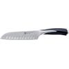 RICHARDSON SHEFFIELD R14000P165160 Coltello da Cucina Santoku di Alta qualità in Acciaio Inox KYU, Inossidabile, Nero