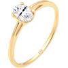 Elli Premium Anello Da Fidanzamento Donna Oro Giallo, Misura 18