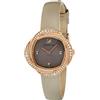 Swarovski Orologio Crystal Flower, Cinturino In Pelle, Grigio, Pvd Oro Rosa