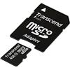 Transcend TS4GUSDHC4 Scheda di Memoria MicroSDHC da 4 GB con Adattatore, Classe 4