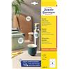 AVERY Zweckform 6229-10 - Etichette rotonde (60 adesivi, diametro 80 mm su fogli A4, adesivi rotondi da stampare, etichette autoadesive permanenti per barattoli di marmellata) su 10 fogli, bianche