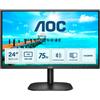 AOC AOC 24B2XHM2 - B2 Series - monitor a LED - 24 (23.8 visualizzabile) - 1920 x 1080 Full HD (1080p) @ 75 Hz - VA - 250 cd/m² - 3000:1 - 4 ms - HDMI, VGA - nero 24B2XHM2