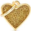 MY FAMILY MEDAGLIETTA SMALL HEART GLITTER GOLD MFGL03SMALLGOLD