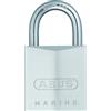 ABUS Lucchetto Marine 75IB/30 - resistente alle intemperie - corpo della serratura in ottone con rivestimento in nickel perlato - livello di sicurezza 5 - argento