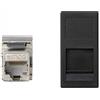 Simon KA96F/14 - Pl K45 1/2 Mec V&D piatto C/Guardap con 1 connettore Cat6 Ftp